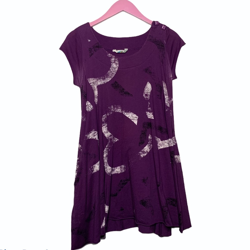 Rebel Yell Purple Heart Sleeveless Shift Dress